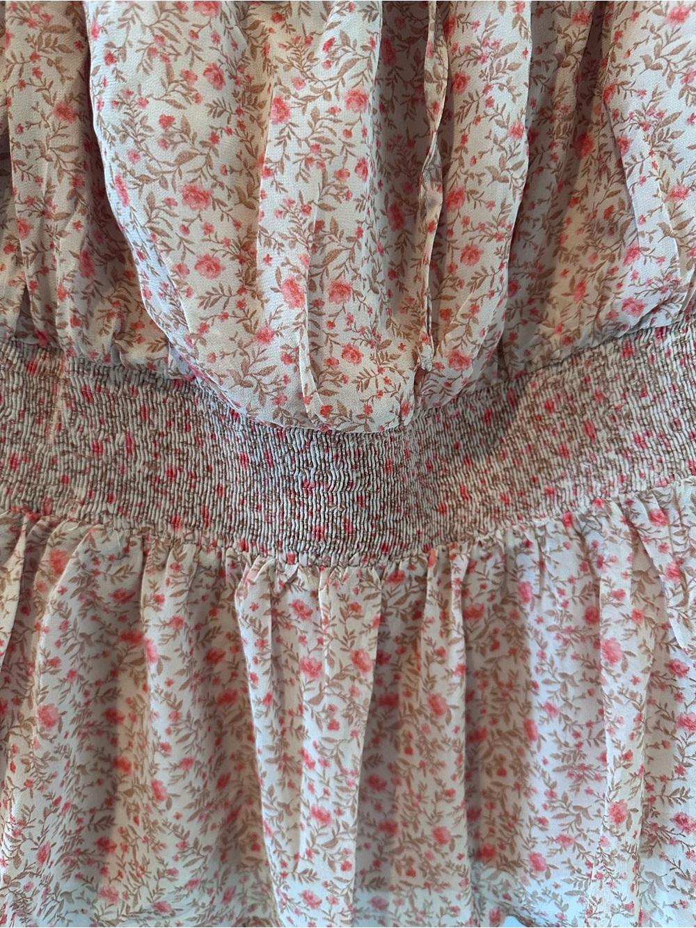 HEYSON Floral Off Shoulder Smocked Peplum Blouse – Large – NWT - Picture 3 of 4